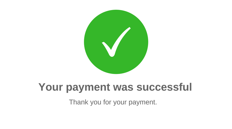 Payment successful